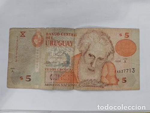 Monedas antiguas de Am&eacute;rica: billete uruguay 5 - Foto 1