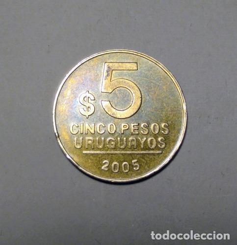 Monedas antiguas de Am&eacute;rica: moneda 5 peso de uruguay - Foto 1