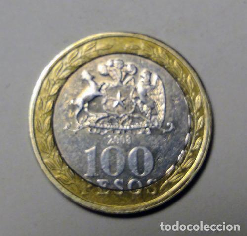 Monedas antiguas de Am&eacute;rica: moneda 100 pesos de chile - Foto 1