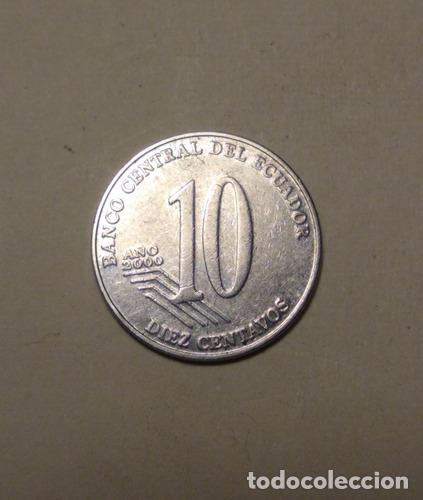 Monedas antiguas de Am&eacute;rica: moneda 10 centavos de ecuador - Foto 1