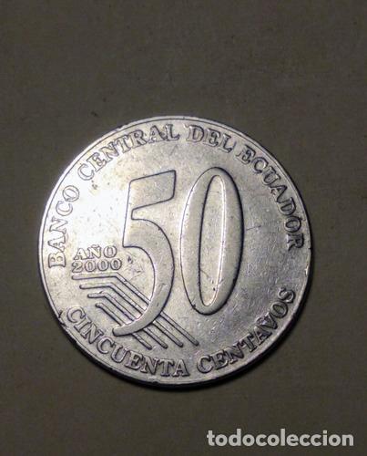 Monedas antiguas de Am&eacute;rica: moneda 50 centavos de ecuador - Foto 1
