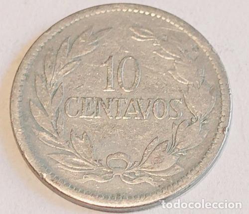 Monedas antiguas de Am&eacute;rica: moneda ecuador 10 centavos 1919 - Foto 1