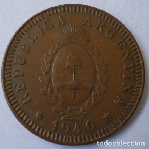 Monedas antiguas de Am&eacute;rica: argentina 2 centavos 1940 - Foto 1