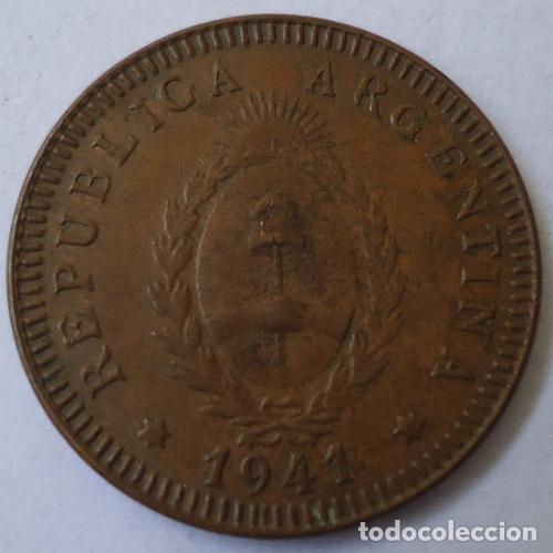 Monedas antiguas de Am&eacute;rica: argentina 2 centavos 1941 - Foto 1