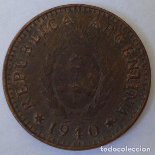 Monedas antiguas de Am&eacute;rica: argentina 1 centavo 1940 - Foto 1