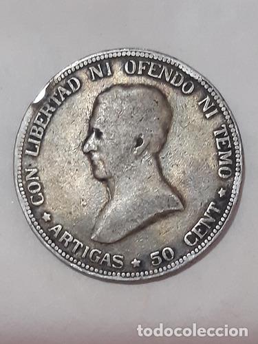 Monedas antiguas de Am&eacute;rica: moneda uruguay 50 cent ano 1916 - Foto 1