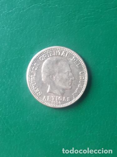 Monedas antiguas de Am&eacute;rica: uruguay 1954 20 centavos plata - Foto 1