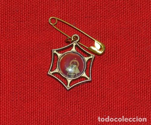 Monedas antiguas de Am&eacute;rica: medalla virgen del carmen italiana escapulario en rosario