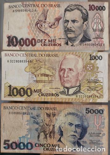 Monedas antiguas de Am&eacute;rica: billetes de brasil - Foto 1