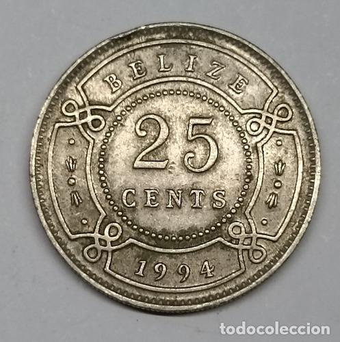 Monedas antiguas de Am&eacute;rica: moneda belice 25 cents 1994 - Foto 1