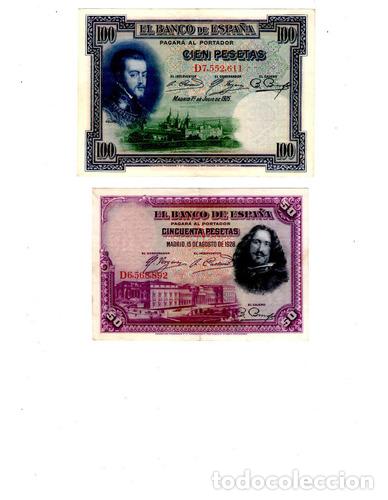 Monedas antiguas de Am&eacute;rica: lote de 2 billetes de espana - Foto 1