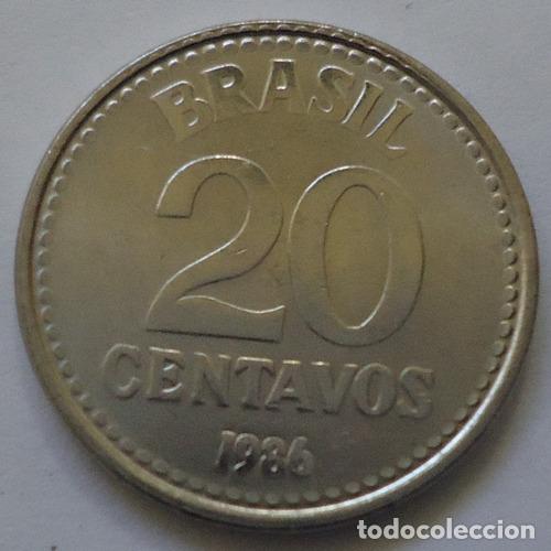 Monedas antiguas de Am&eacute;rica: brasil 20 centavos 1986 - Foto 1