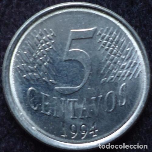 Monedas antiguas de Am&eacute;rica: brasil 5 centavos 1994 - Foto 1