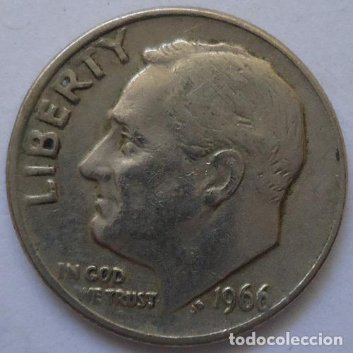 Monedas antiguas de Am&eacute;rica: eeuu one dime 1966 - Foto 1