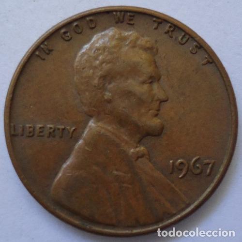 Monedas antiguas de Am&eacute;rica: eeuu one cent 1967 b - Foto 1