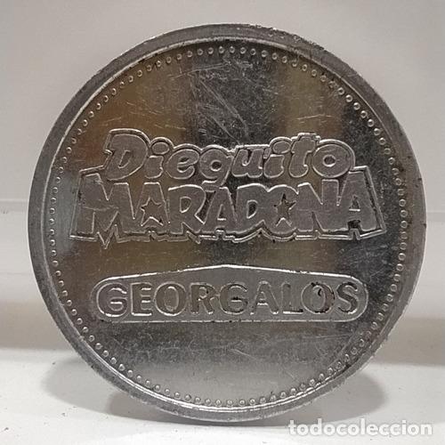 Monedas antiguas de Am&eacute;rica: fichatoken georgalos maradona tijera