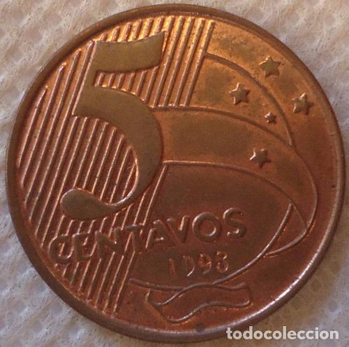 Monedas antiguas de Am&eacute;rica: brasil 5 centavos 1998 - Foto 1