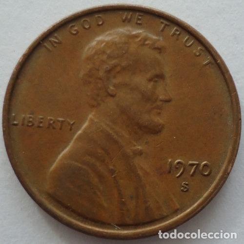 Monedas antiguas de Am&eacute;rica: eeuu one cent 1970 s - Foto 1