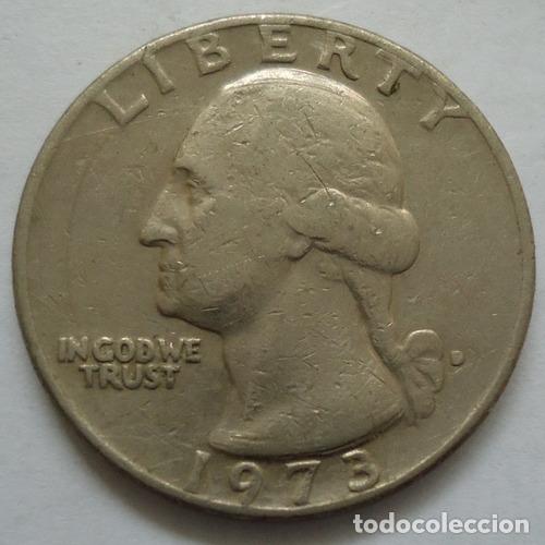 Monedas antiguas de Am&eacute;rica: eeuu quarter dollar 1973 - Foto 1