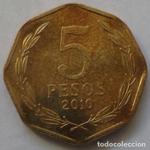 Monedas antiguas de Am&eacute;rica: chile 5 pesos 2010 - Foto 1