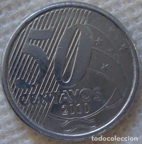Monedas antiguas de Am&eacute;rica: brasil 50 centavos 2010 - Foto 1