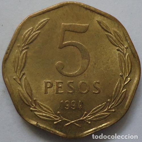 Monedas antiguas de Am&eacute;rica: chile 5 pesos 1994 - Foto 1
