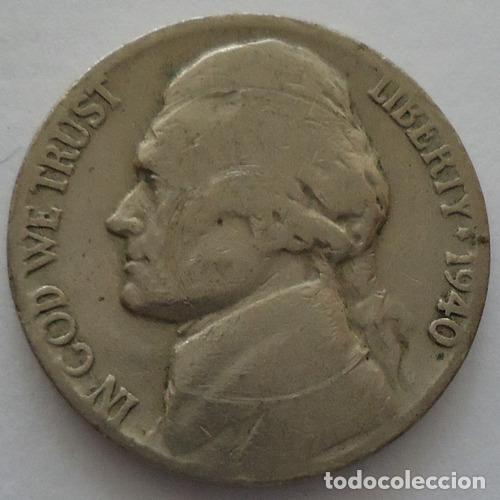Monedas antiguas de Am&eacute;rica: eeuu five cent 1940 - Foto 1