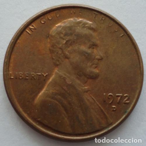 Monedas antiguas de Am&eacute;rica: eeuu one cent 1972 d - Foto 1