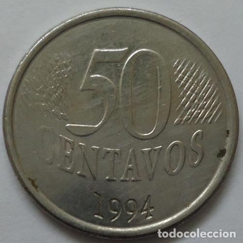 Monedas antiguas de Am&eacute;rica: brasil 50 centavos 1994 - Foto 1