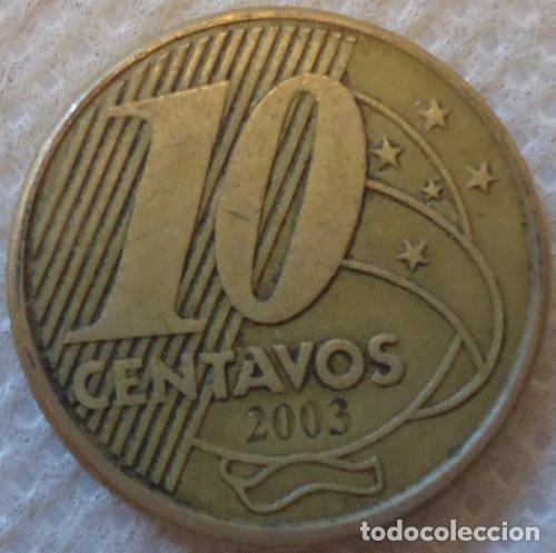 Monedas antiguas de Am&eacute;rica: brasil 10 centavos 2003 - Foto 1
