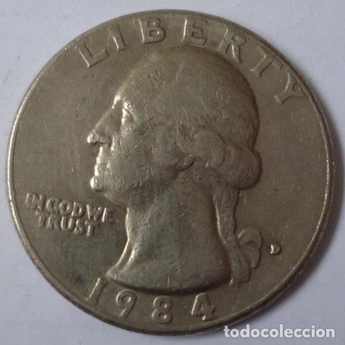 Monedas antiguas de Am&eacute;rica: eeuu quarter dollar 1984 d - Foto 1