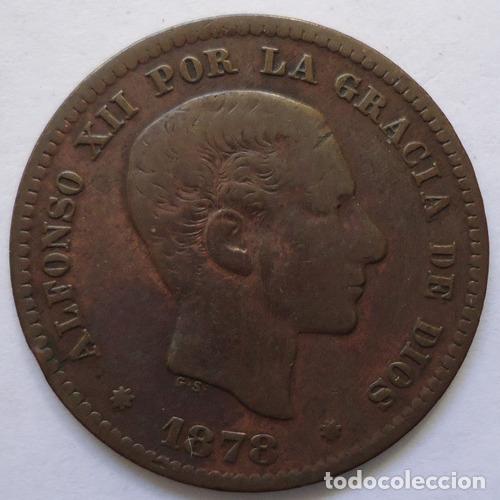 Monedas antiguas de Am&eacute;rica: espana 5 centimos 1878 - Foto 1