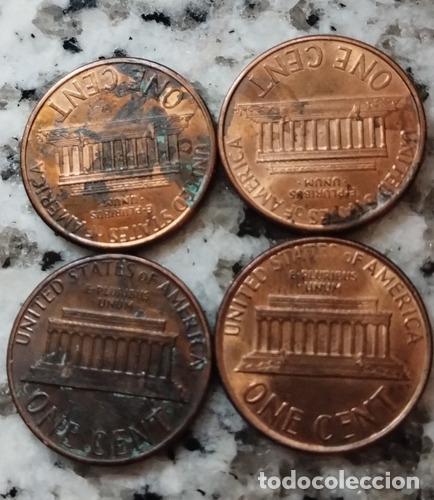 Monedas antiguas de Am&eacute;rica: monedas one cent eeuu - Foto 1