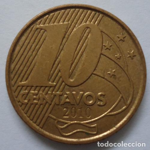 Monedas antiguas de Am&eacute;rica: brasil 10 centavos 2010 b - Foto 1