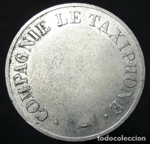 Monedas antiguas de Am&eacute;rica: ficha francia compagnie letaxiphone - Foto 1