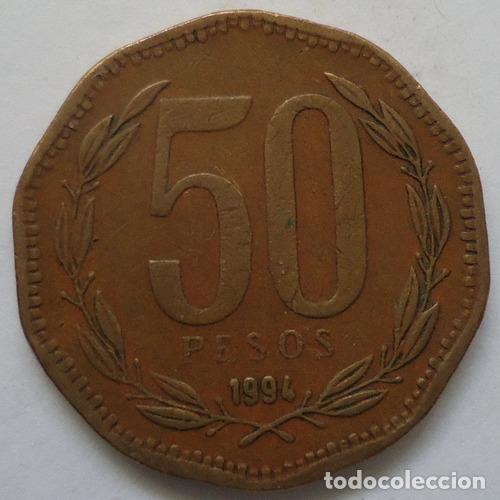Monedas antiguas de Am&eacute;rica: chile 50 pesos 1994 - Foto 1
