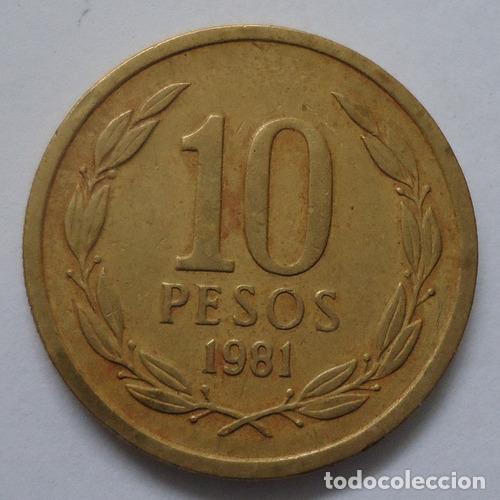 Monedas antiguas de Am&eacute;rica: chile 10 pesos 1981 - Foto 1