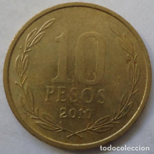 Monedas antiguas de Am&eacute;rica: chile 10 pesos 2010 - Foto 1