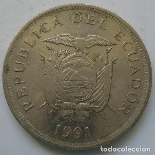 Monedas antiguas de Am&eacute;rica: ecuador 50 sucres 1991 e - Foto 1