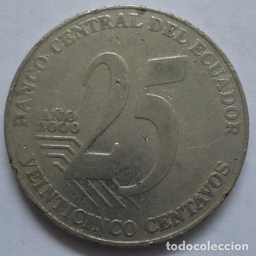 Monedas antiguas de Am&eacute;rica: ecuador 25 centavos 2000 - Foto 1