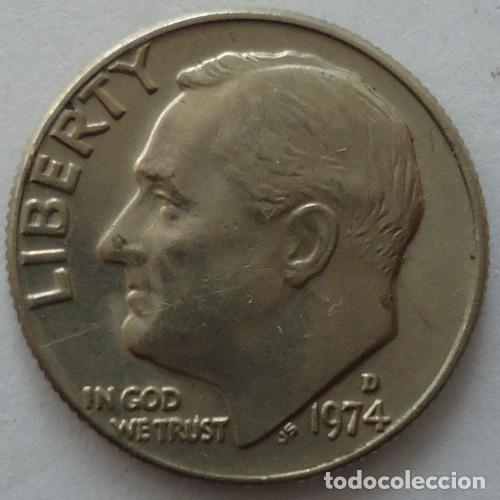 Monedas antiguas de Am&eacute;rica: eeuu one dime 1974 d - Foto 1