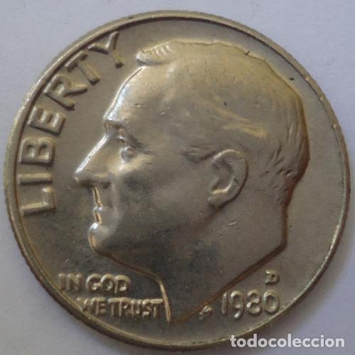 Monedas antiguas de Am&eacute;rica: eeuu one dime 1980 d - Foto 1