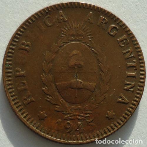 Monedas antiguas de Am&eacute;rica: argentina 2 centavos 1945 - Foto 1