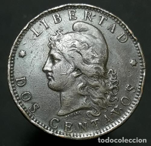 Monedas antiguas de Am&eacute;rica: moneda argentina 2 centavos 1896 - Foto 1