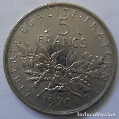 Monedas antiguas de Am&eacute;rica: francia 5 francos 1970 - Foto 1