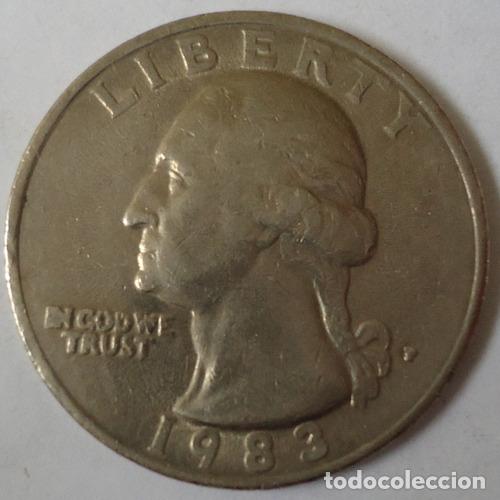 Monedas antiguas de Am&eacute;rica: eeuu quarter dollar 1983 p - Foto 1