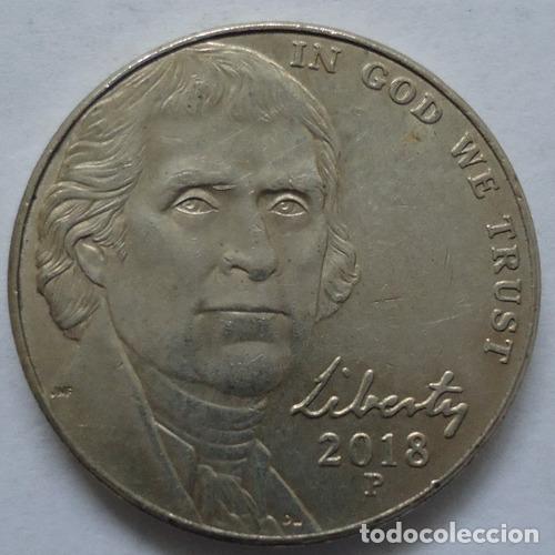 Monedas antiguas de Am&eacute;rica: eeuu five cent 2018 p a - Foto 1