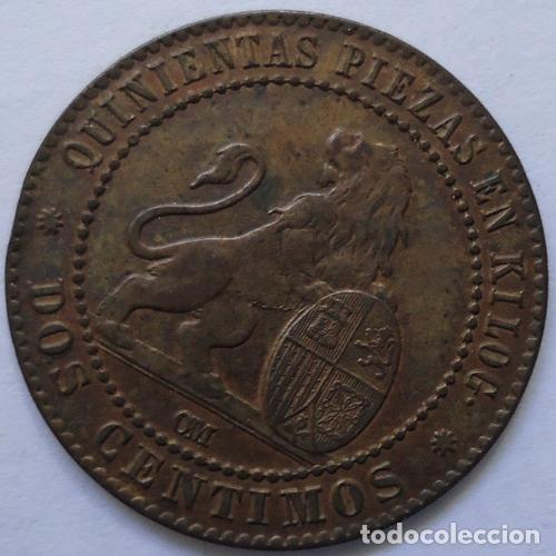 Monedas antiguas de Am&eacute;rica: espana 2 centimos 1870 a - Foto 1