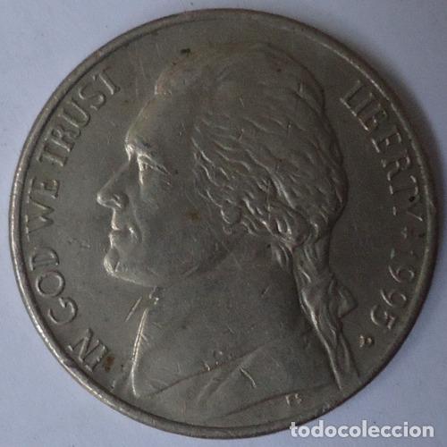 Monedas antiguas de Am&eacute;rica: eeuu five cent 1995 d - Foto 1