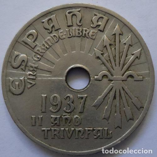 Monedas antiguas de Am&eacute;rica: espana 25 centimos 1937 - Foto 1